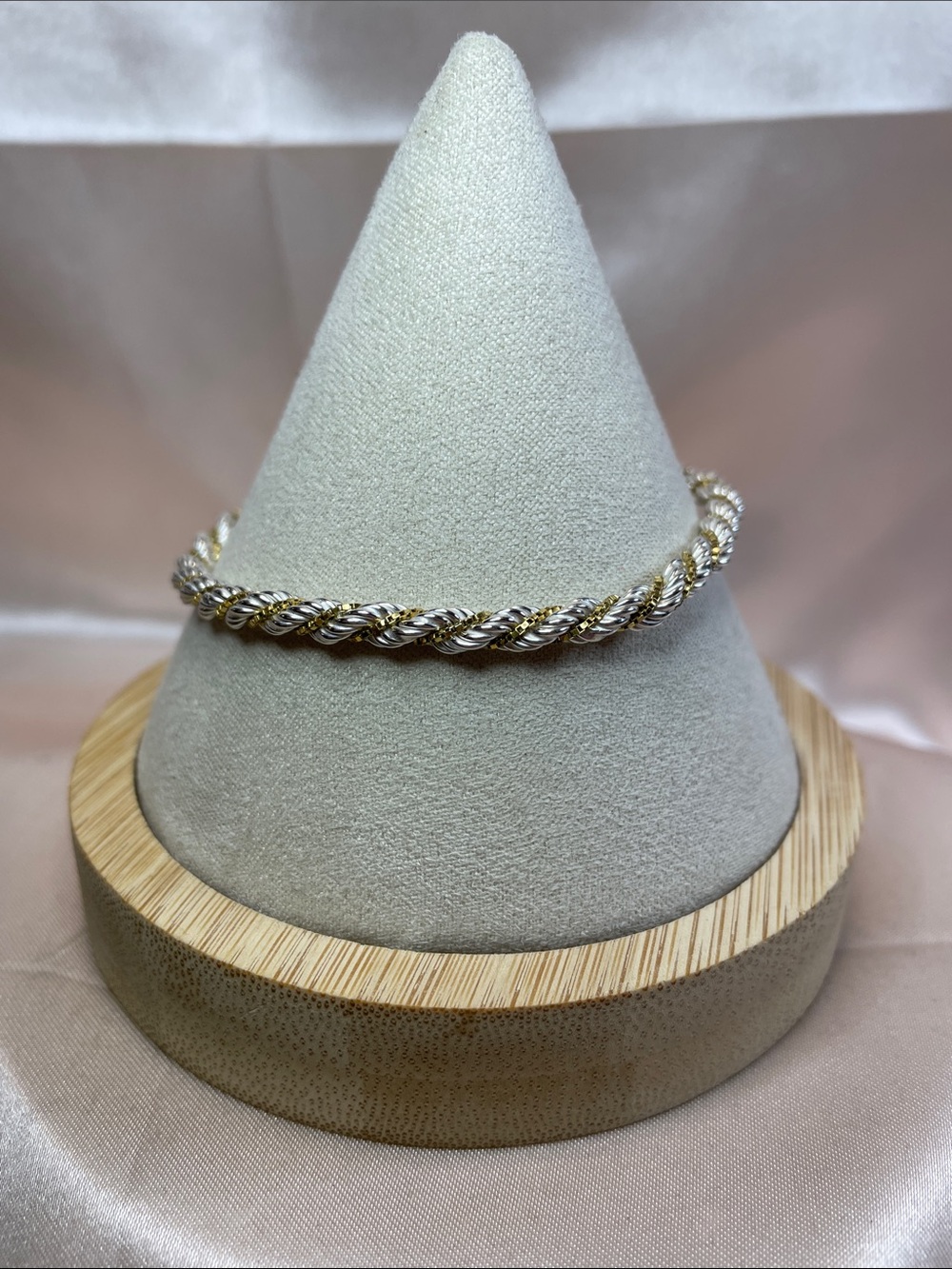 Freida Rothman Sterling Silver Two-Tone Rope Chain Bracelet $159 MSRP - Picture 3 of 7